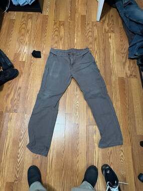 Dickies Men's Relaxed Fit Duck Canvas Carpenter Work Pants Gray